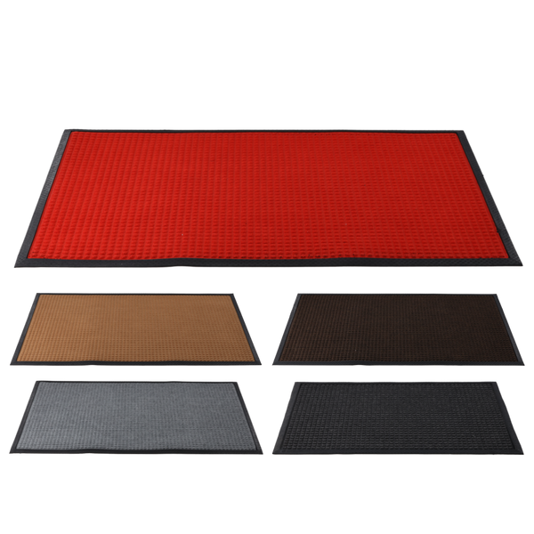 RECTANGULAR RUBBER + PP DOORMAT 80X120 MIX COLORS