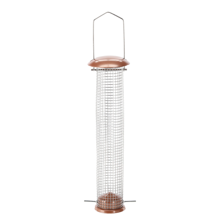 BIRD FEEDER FOR SEEDS - COPPER 9 X 39 CM