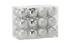 Set de 24 globuri decorative de 6 cm roșii/aurii/argintii mix de modele *7252