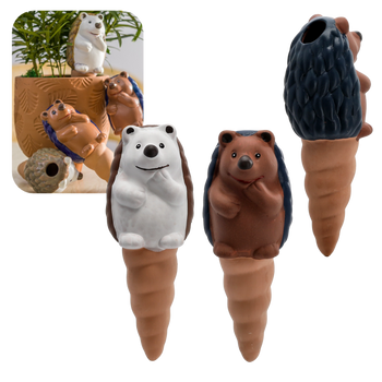 CERAMIC WATERING CAN 7.8 x 16.5 CM HEDGEHOG - MIX COLOR pack=4pcs