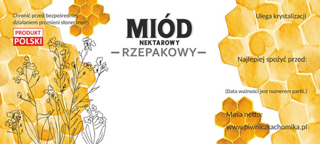 SÚPRAVA 100 NÁLEPIEK RÝMOVÝ MED NEKTÁR 116 x 50 MM *8252
