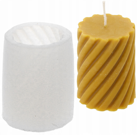 Silicone mold for candles spiral