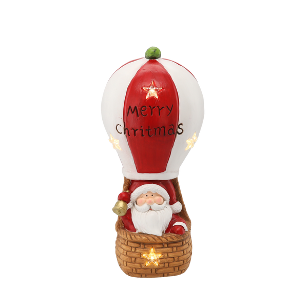 FIGURĂ DE CRĂCIUN - MOȘ CRĂCIUN ÎN BALON 20 X 20 X 43 CM LED *1001