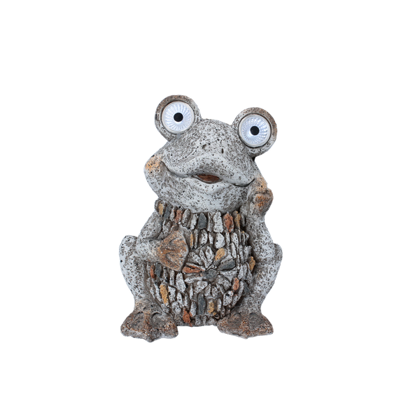 GARDEN FIGURINE - FROG WITH GLOWING EYES 14 x 12 x 18,5 CM LED pack=4 pcs