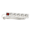 Prelungitor priza cu comutator 5 socluri 1,5 m alb *8633