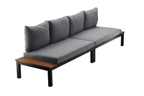 SET DE MOBILIER DIN ALUMINIU MODULAR "LAGOON" - MASĂ /WIM9841/ + 2 CANAPELE /WIM9834 x2/