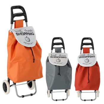 SHOPPING TROLLEY WITH WHEELS 95 x 36 x 27 CM MIX COLORS