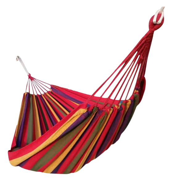 HAMAK 200x100 CM S PÁSČIKMI ČERVENÝ *3323