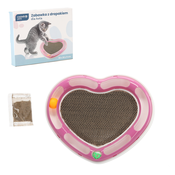 TOY FOR CAT WITH SCRATCHER HEART 38 X 30 X 5 CM