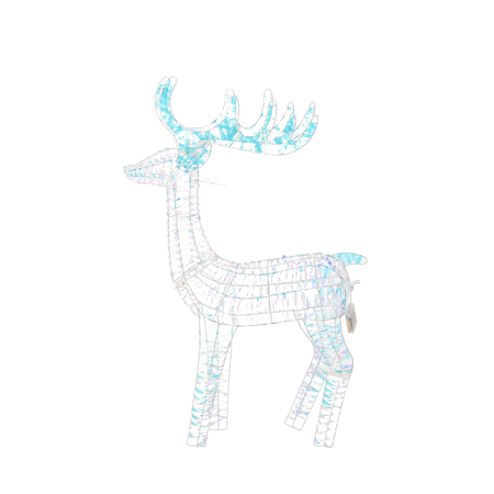 CHRISTMAS DECORATION - LED REINDEER 105 CM IRIDESCENT