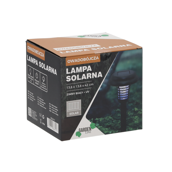 SOLÁRNA LAMPA 13,8 x 13,8 x 42 CM HMYZOBÍJACIA *6117