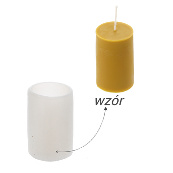 Silicone mold for candles smooth cylinder