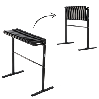 FOLDABLE BENCH L 68 CM WITH FOOT - BLACK