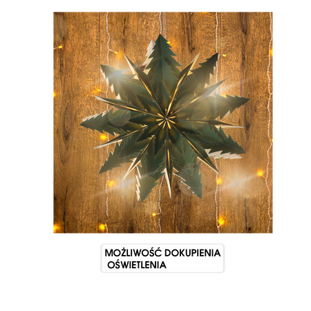 GWIAZDA DEKORACYJNA PAPIEROWA 50 CM ZIELONA DWUWARSTWOWA *9119