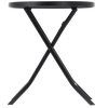 FOLDING ROUND TABLE 60 x 70 CM BLACK