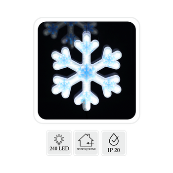 BLUE SNOWFLAKE 30 CM NEON LED COLD WHITE