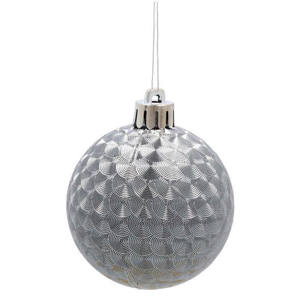 SET OF 16 ORNAMENTS 6 CM CHAMPAGNE/GRAY/WHITE