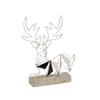 OZDOBA ŚWIĄTECZNA - RENIFER LED SIEDZĄCY 38 CM GEOMETRYCZNY *6321