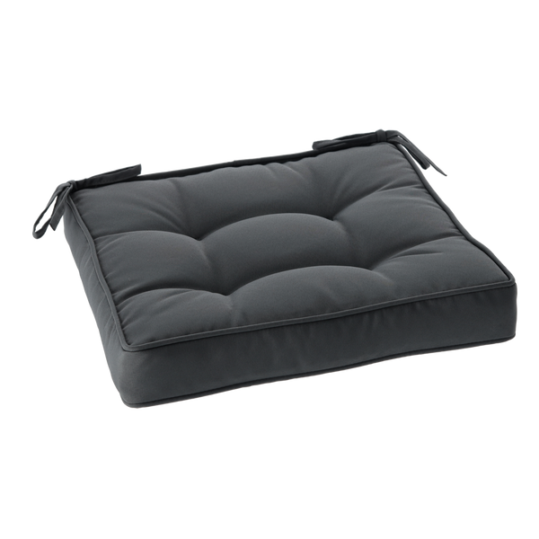 PODUSZKA NA KRZESŁO 40 x 40 x 6 CM CIEMNOSZARY