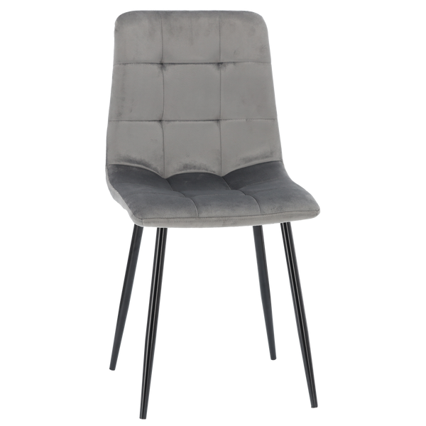 KRZESŁO NOWOCZESNE WELUROWE SZARE *2937