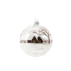 TRANSPARENT GLASS CHRISTMAS BAUBLE 10 CM LANDSCAPE