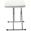 FOLDING CAMPING TABLE 76,5 X 49,5 X 36-71,5 CM WHITE
