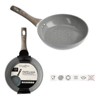 Hliníková pánev 22 cm 2,5 mm s mramorovým povrchem *7589