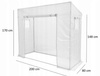 TOMATO GREENHOUSE WHITE 200 X 77 X 168/146 CM