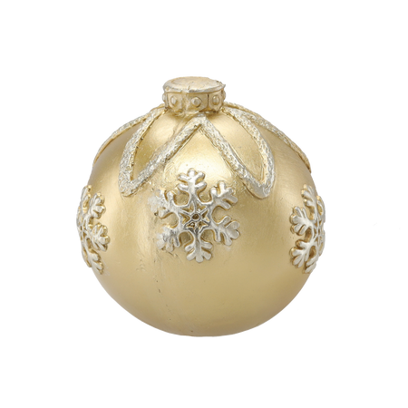FIGURKA BOŻONAR. – BOMBKA ZŁOTA MIX WZORÓW 21,5 x 21,5 x 21,5 CM opak=1 szt *4954