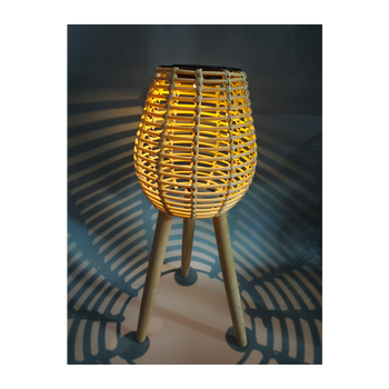 SOLAR LANTERN ON LEGS NATURAL 52 CM LED