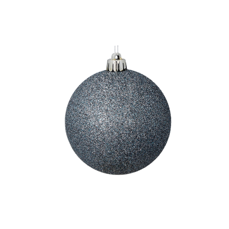 SET OF 20 BAUBLES 8 CM OLIVE/COPPER/GRAPHITE MIX DESIGNS