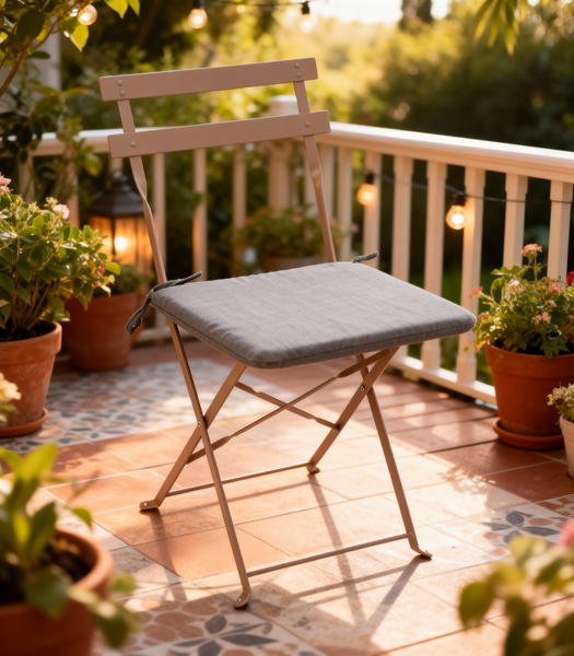 PODUSZKA NA KRZESŁO 40 x 40 x 3 CM CIEMNOSZARA