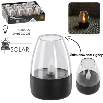 SOLÁRNA LAMPA BEZOGNIOVÁ 6 x 6 x 9 CM LED TEPLÁ BIELA disp=12ks *5660