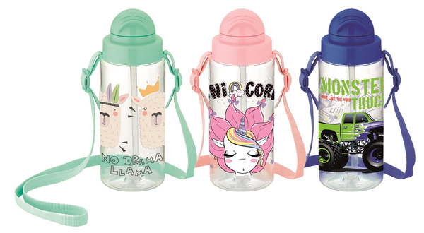 STICLA DE 500ML DECORATĂ CU PASTRAV ȘI CORDON (3 MODELE) *32628