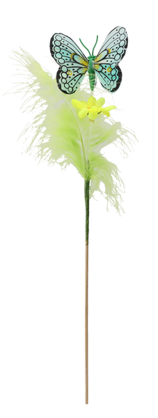 OZDOBA WIELKANOCNA NA PIKU - MOTYL W PIÓRKACH 30 CM MIX 3 KOLORÓW opak=12szt *9557