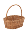 RATTAN BASKET 27.5 x 20.5 x 10.5/27 CM WITH HANDLE WHITE / BROWN