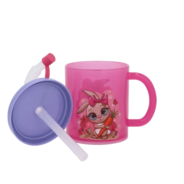 PLASTOVÝ HRNEK 210ML S BRČKEM *8551