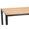 STEEL POLYWOOD TABLE 150 x 90 x 73 CM BLACK
