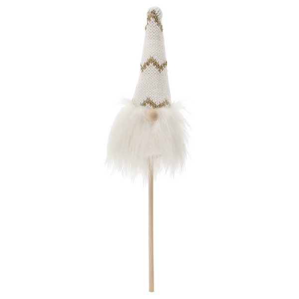 CHRISTMAS GNOME ON A STICK 7 x 3 x 24 CM MIX COLORS