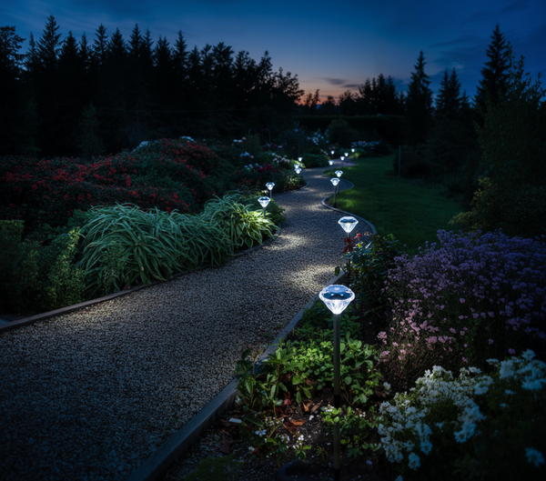 SOLAR LAMP DIAMOND 8 x 8 x 34.5 CM disp.12pcs