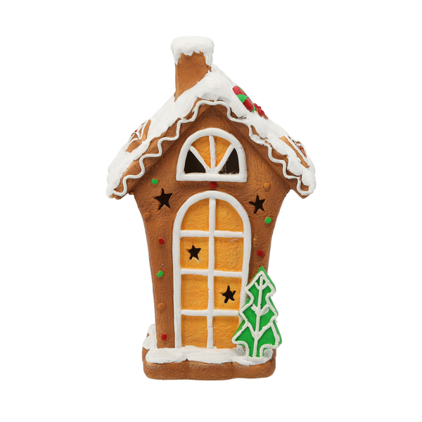 FIGÚRKA BOŽÍHO NARODENIA - SVIETECA PERNÍKOVÁ CHATKA LED 27 x 14 x 44,5 CM balenie=1 ks *4794