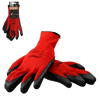 GARDEN GLOVES "7", POLYESTER WITH LATEX PACKET=12