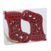 SADA 12 VIANOČNÝCH OZDOB - BOTY 10 CM ČERVENÉ/ZLATE/JADROVÉ *3553