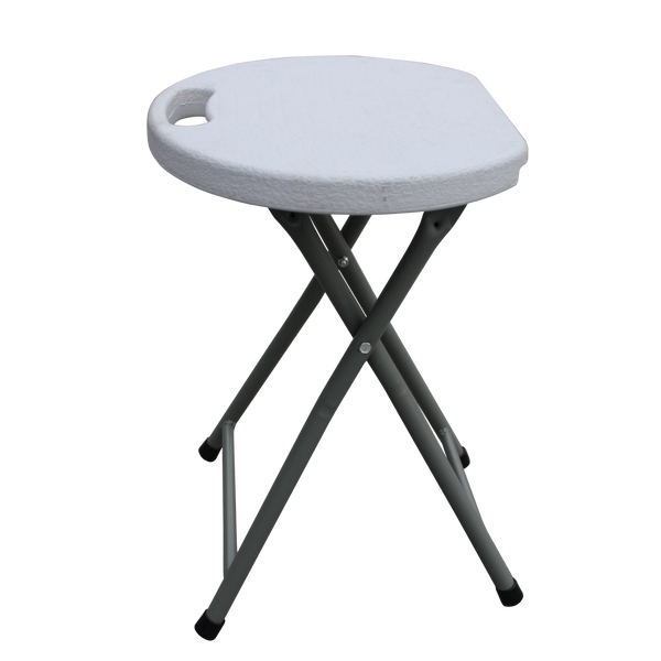 FOLDING CAMPING STOOL DIA32 X H44 CM WHITE