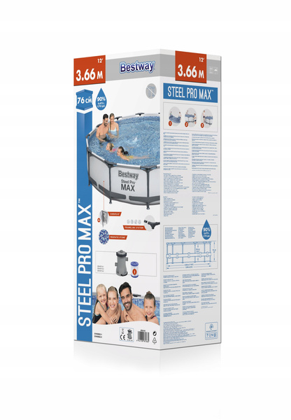 FRAME POOL 5.49 X 2.74 X 1.22 M (POOL, SAND PUMP, LADDER, COVER, DISPENSER) *0500 *6370