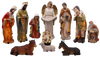 SET OF 11 CHRISTMAS FIGURINES 70 CM RESIN LIT