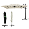 PARASOL DE GRĂDINĂ "ROMA" 3 x 3 M BEJ CU HUSĂ *5408