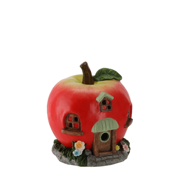 FIGURKA OGRODOWA - DOMEK JABŁKO 27 x 26,5 x 29,2 CM LED *7485