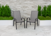 KPL. 2 KRZESEŁ OGRODOWYCH SZARYCH 54 x 72 x 96 *9917