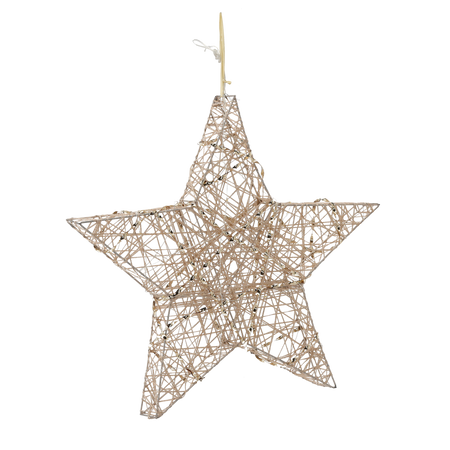 OZDOBA ŚWIĄTECZNA - GWIAZDA LED 45 CM SZAMPAŃSKIE ZŁOTO *6239